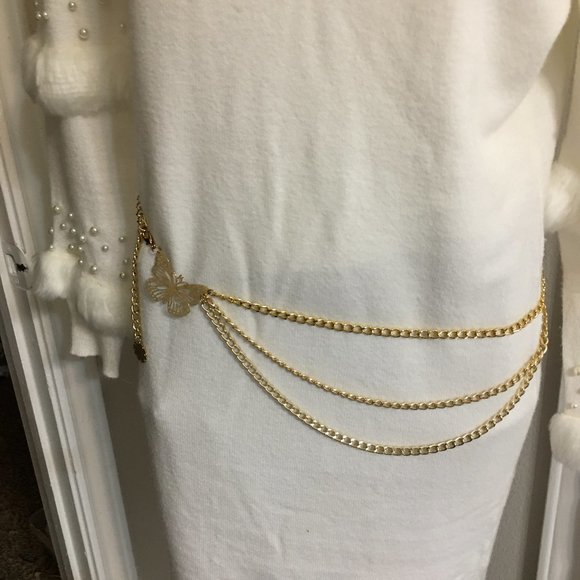 Goldtone Butterfly Belly Chain up to 34 Waist Gorgeous and Fun Drawer 6 - Picture 4 of 5
